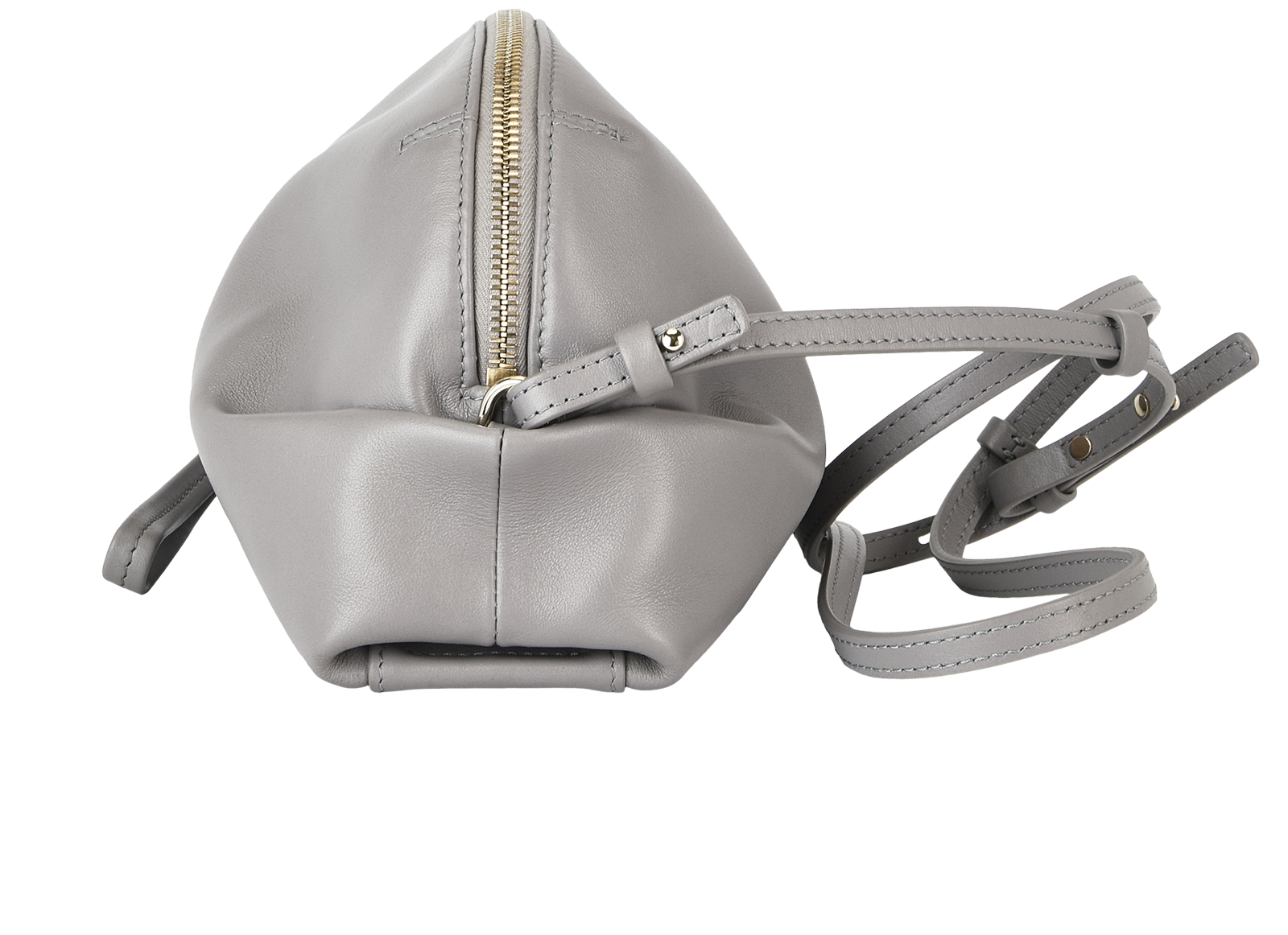 Mini Judy, &pound;395, Handbags, Grey, Leather, Bottom view
